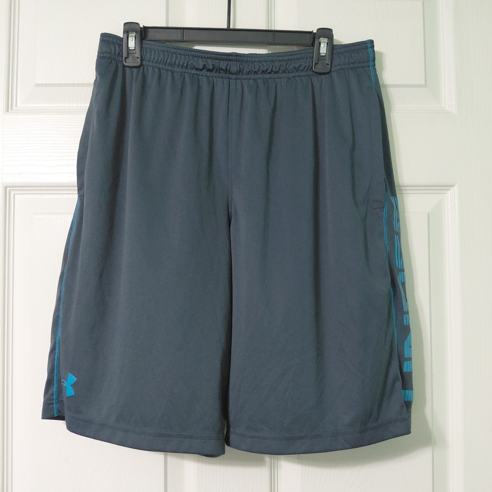 Under Armour Shorts Mens Large HeatGear Loose Gray Athletic Gym Performance